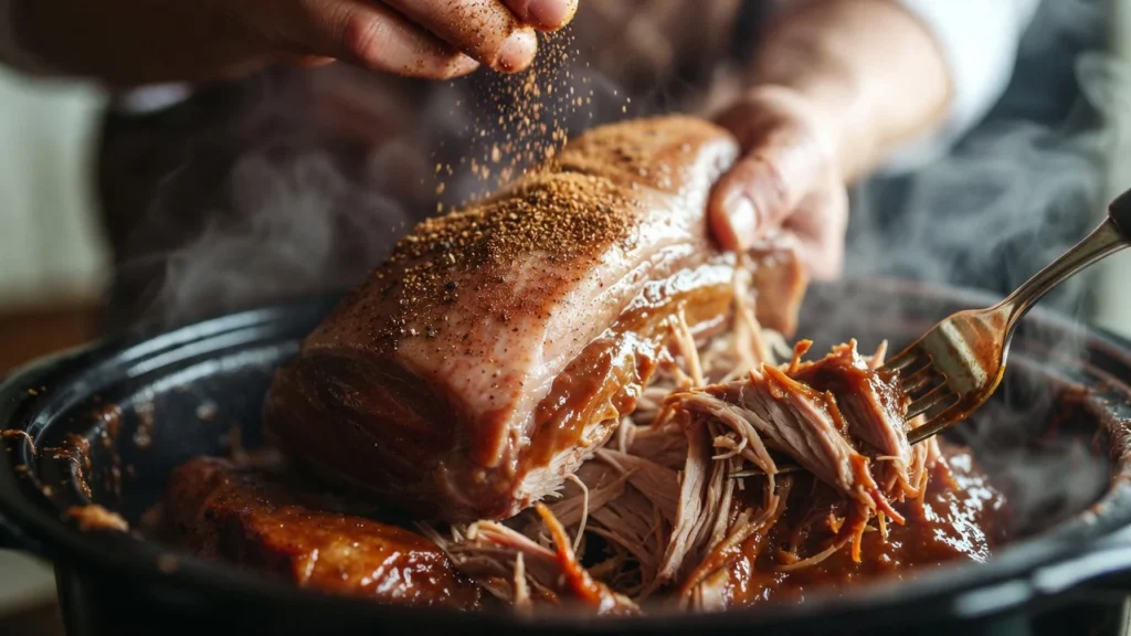 BBQ Pulled Pork making process