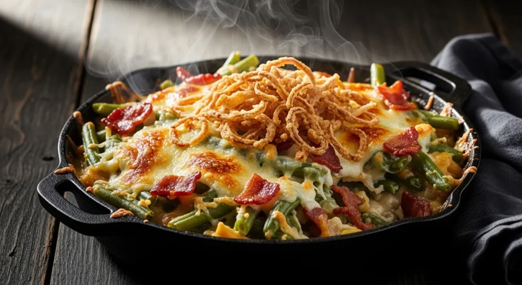 Bacon-Loaded Green Bean Casserole