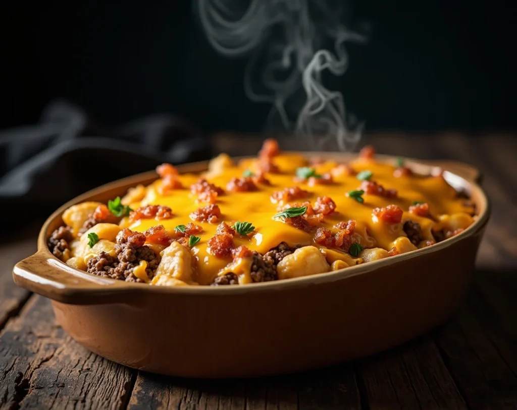 Beefy Potato Hashbrown Casserole