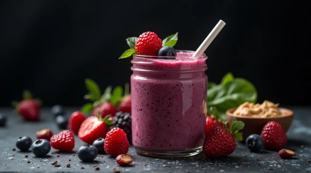 Berry Blast Smoothie with Nutty Edge