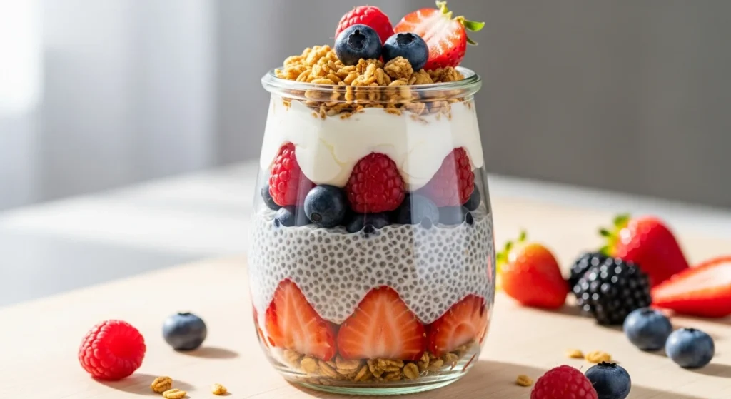 Berry Chia Pudding Parfait for Busy Mornings