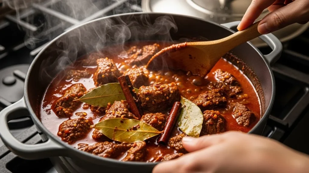 Birria Tacos cooking