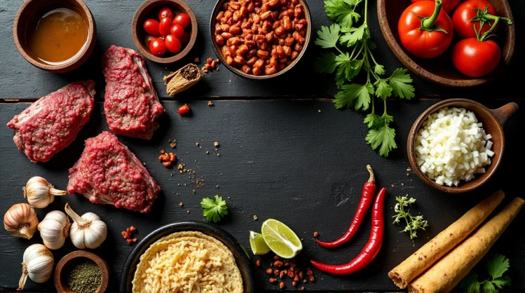 Birria Tacos ingredients