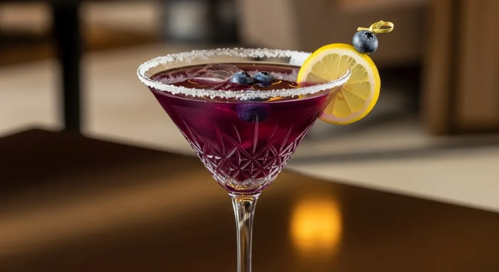 Blueberry Lemon Drop Martini