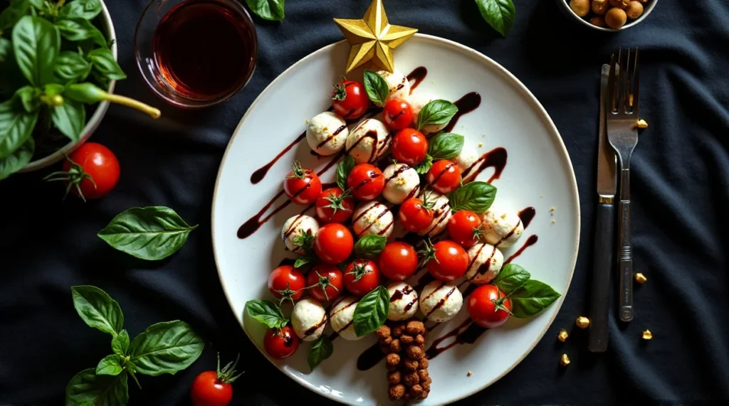 Caprese Christmas Tree Platter