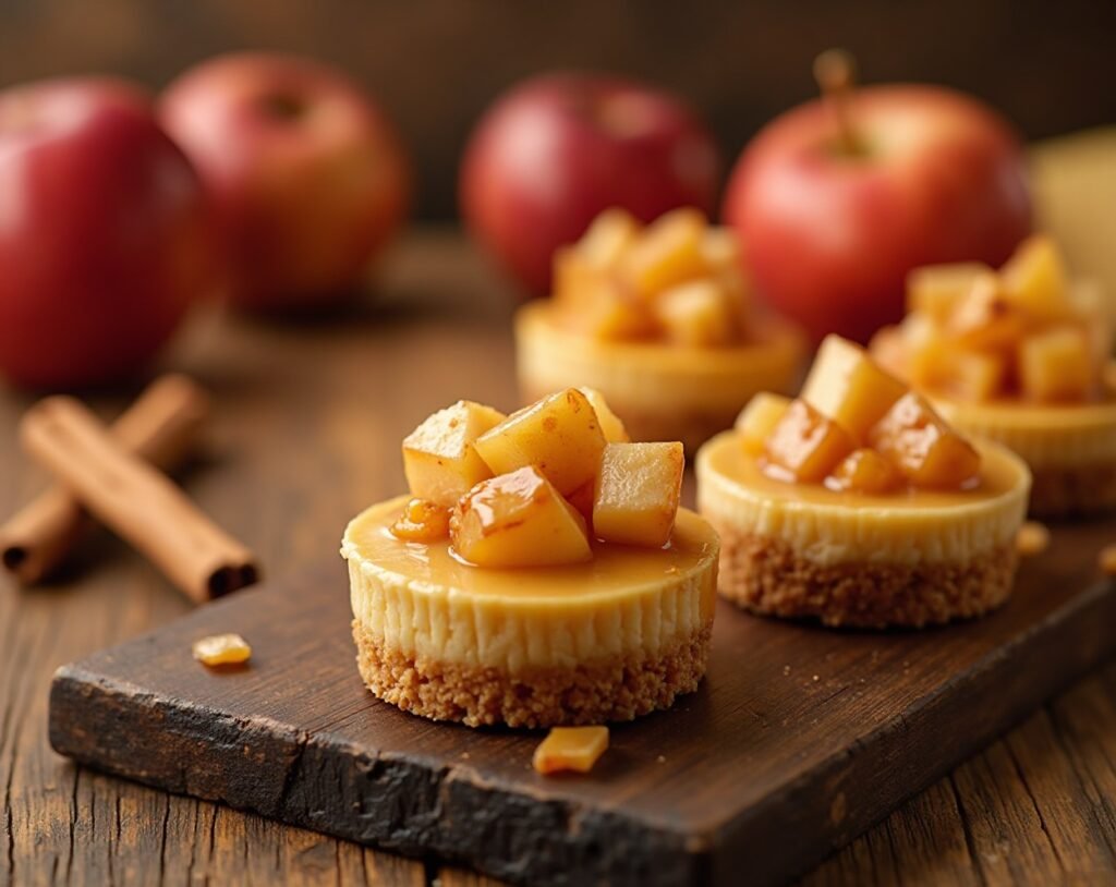 Caramel Apple Cheesecake Bites