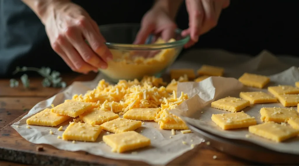 Cheese Crackers making process
