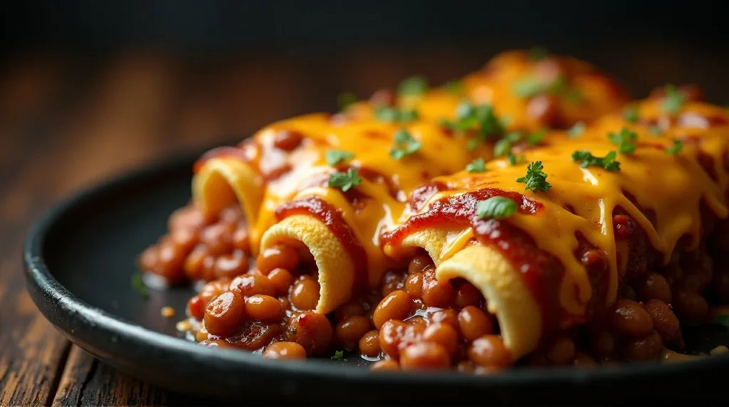 Cheesy Bean Enchiladas