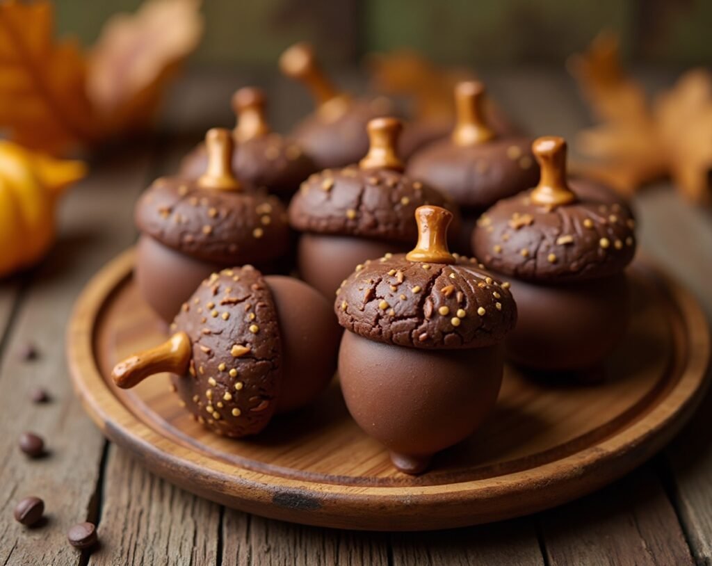 Chocolate Acorn Cookies