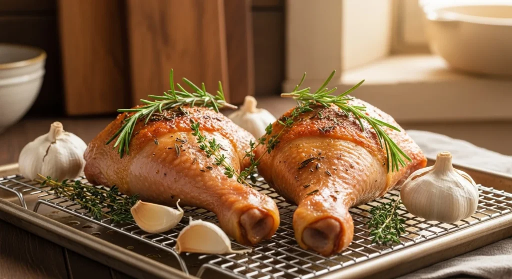 Classic Herb-Roasted Turkey Legs with Crispy Skin