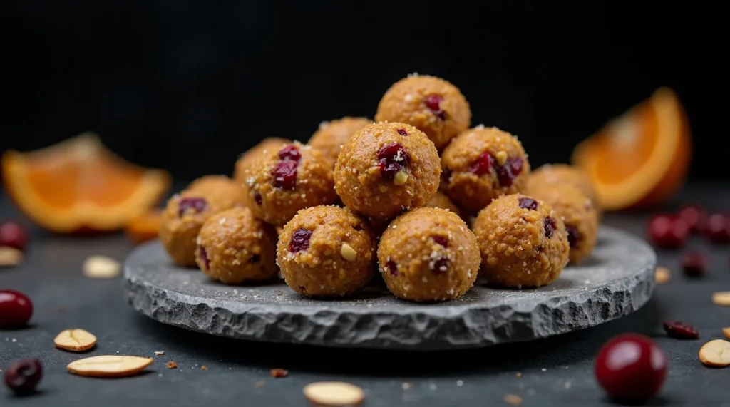Cranberry Almond Pumpkin Protein Balls