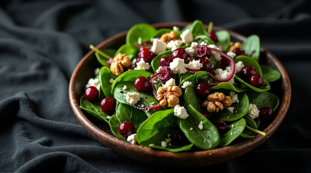 Cranberry & Feta Spinach Salad