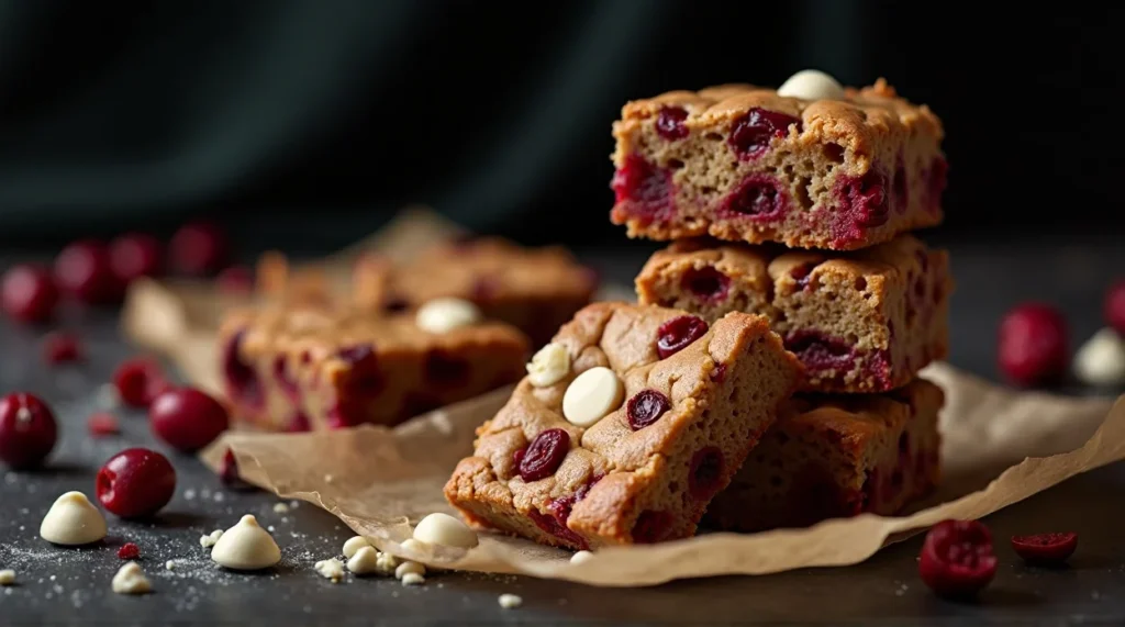Cranberry White Chocolate Blondies