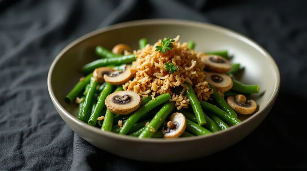 Creamy Vegan Green Bean Casserole