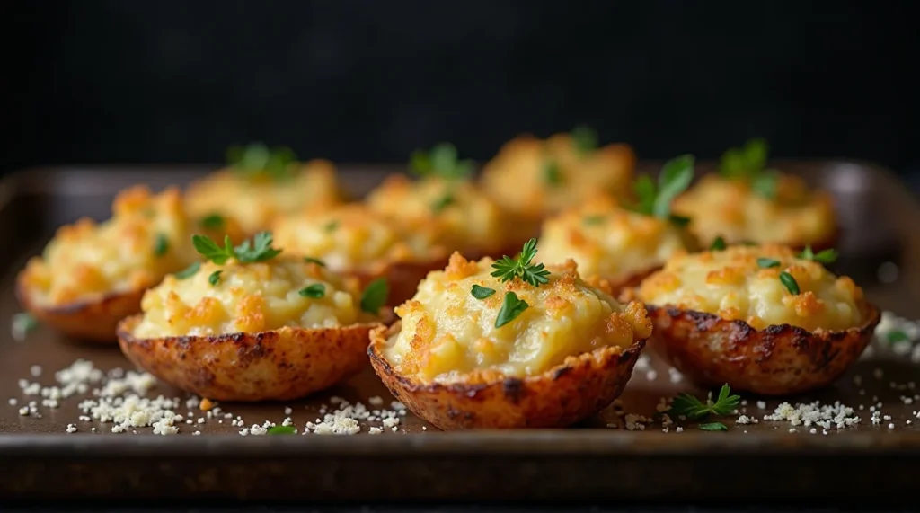 Crispy Cheesy Smashed Potatoes
