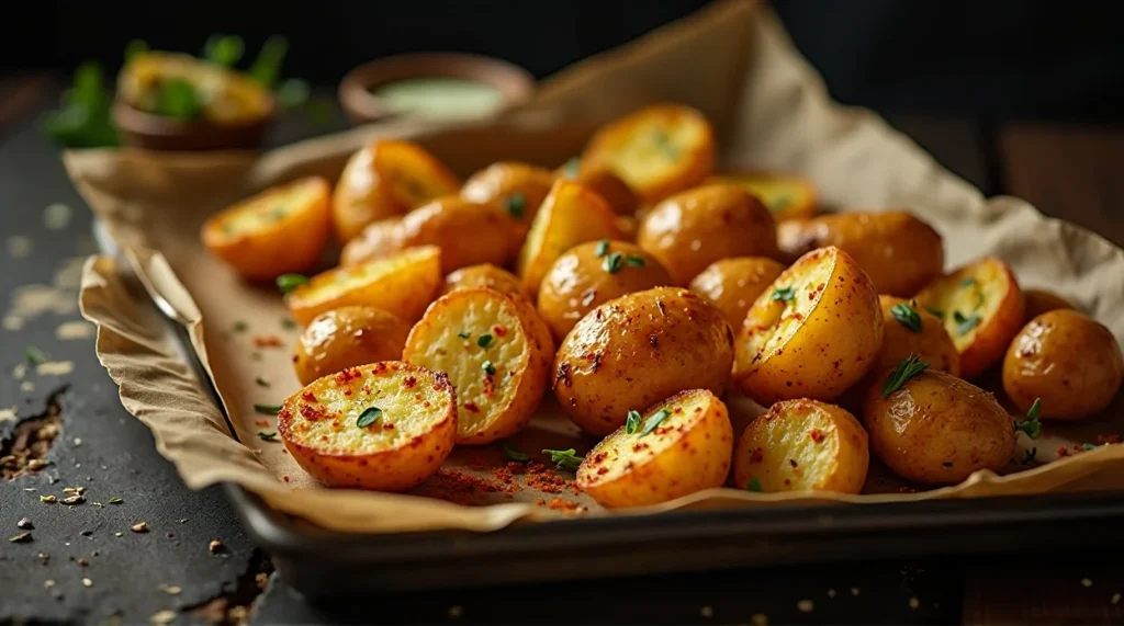 Crispy Garlic Roasted Potatoes