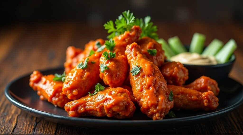 Crispy Keto Buffalo Wings final look