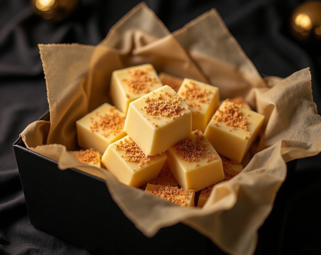 Festive Eggnog Fudge with Nutmeg Swirls