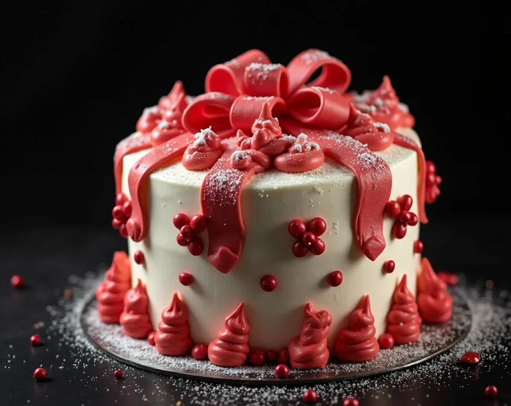 Festive Ribbon Buttercream Swirls