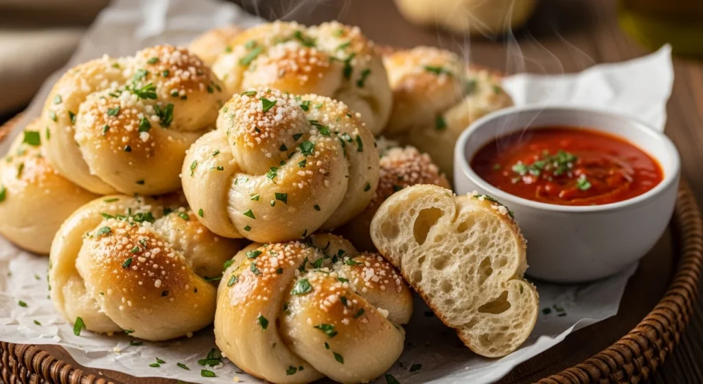 Garlic Parmesan Knots