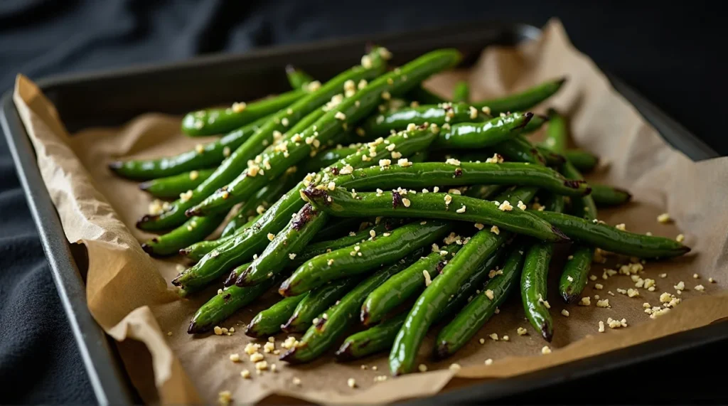 Garlic Parmesan Roasted Green Beans