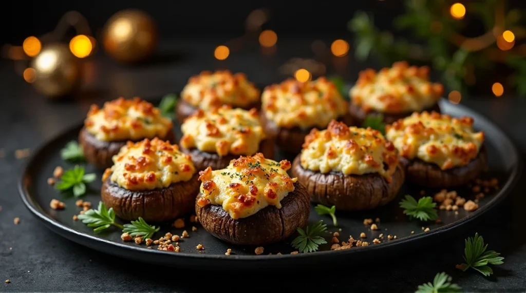Garlic Parmesan Stuffed Mushrooms