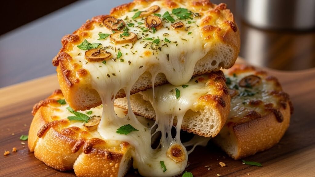 Keto Garlic(Cheesy & Crispy) Bread making final look