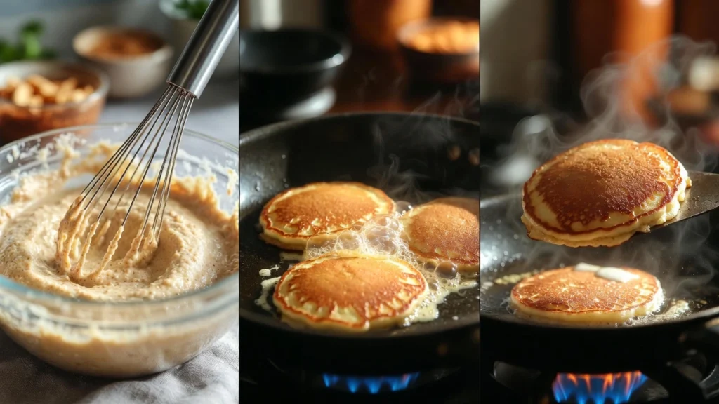 Keto Pancakes making process