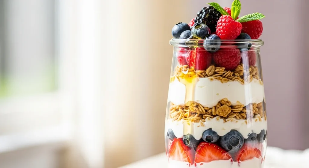 Layered Berry Yogurt Parfait