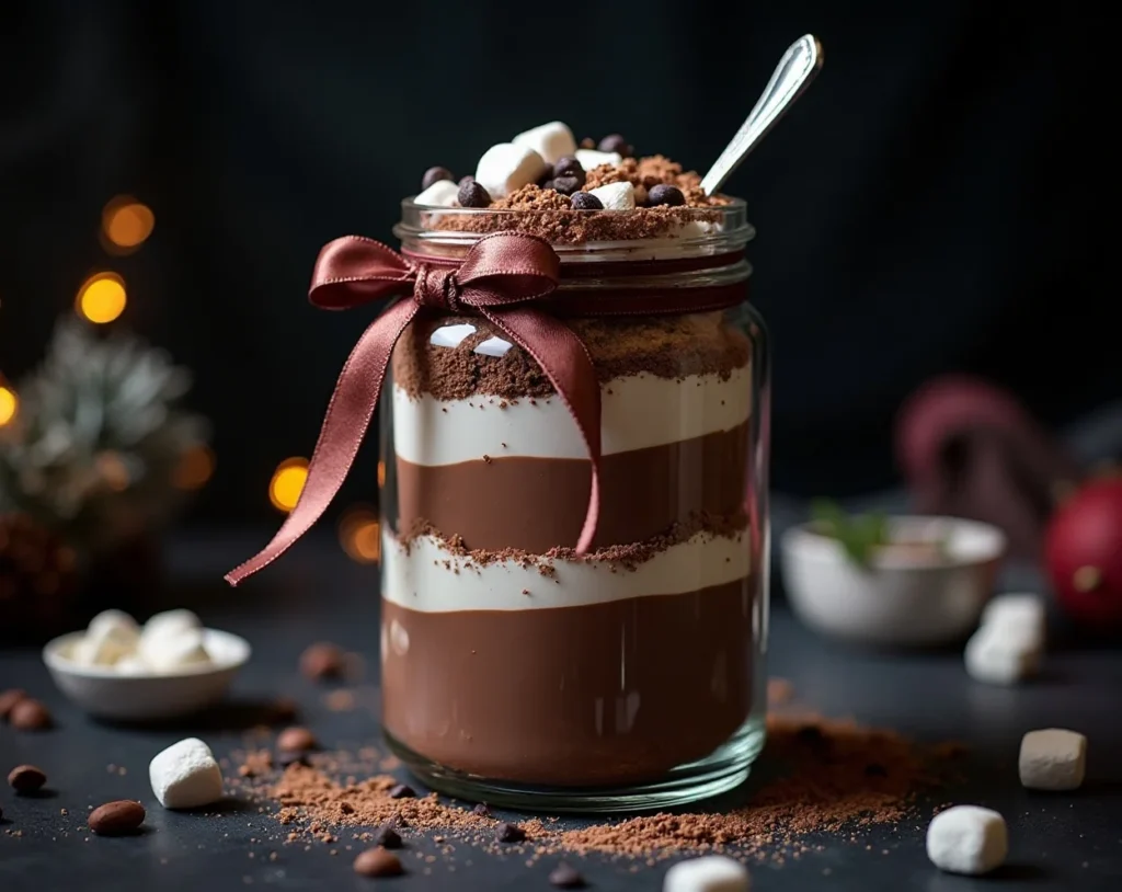 Layered Gourmet Hot Chocolate Mix