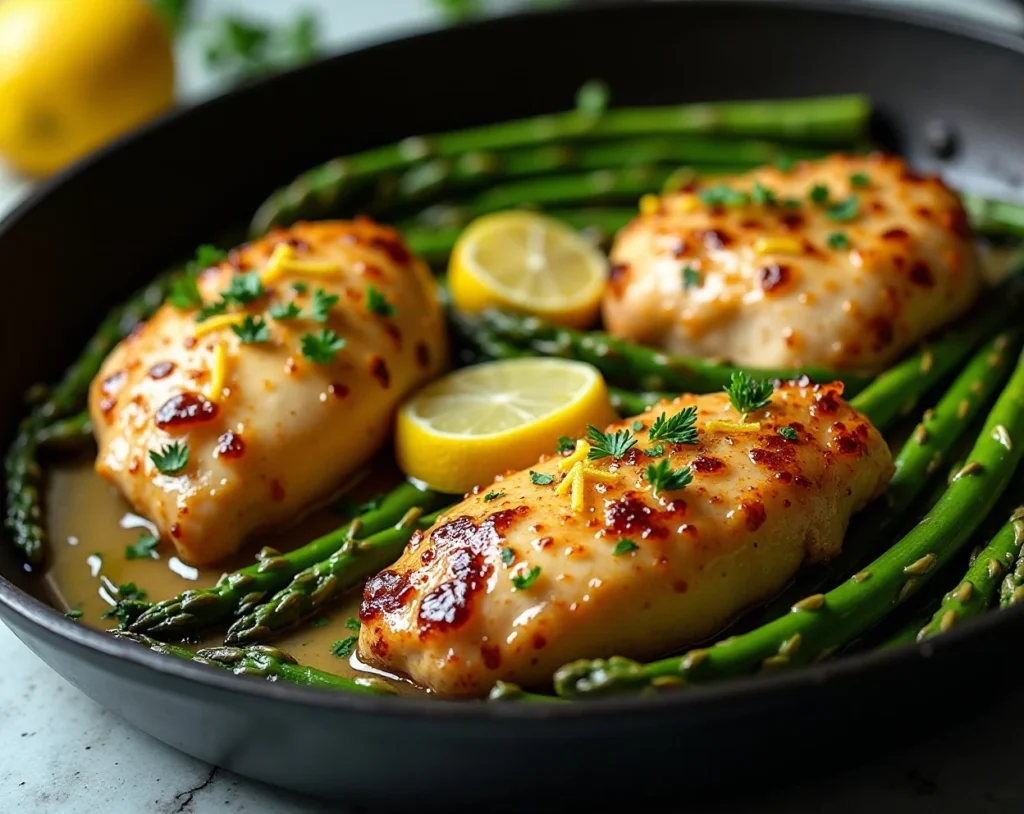 Lemon Asparagus Chicken Skillet