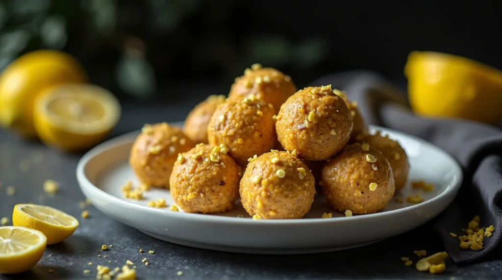 Lemon Poppy Seed Pumpkin Protein Balls