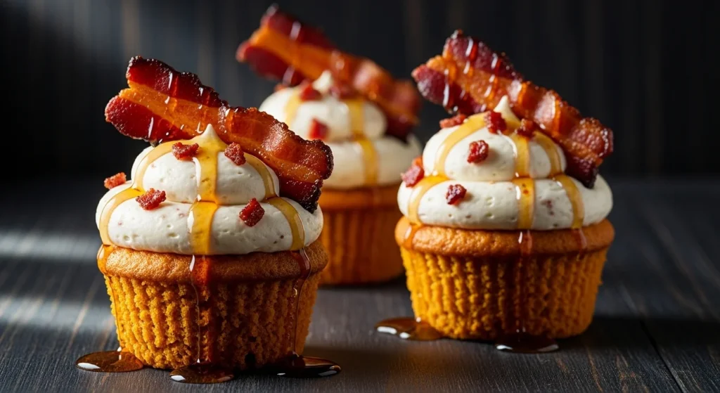 Maple Bacon Pumpkin Cupcakes