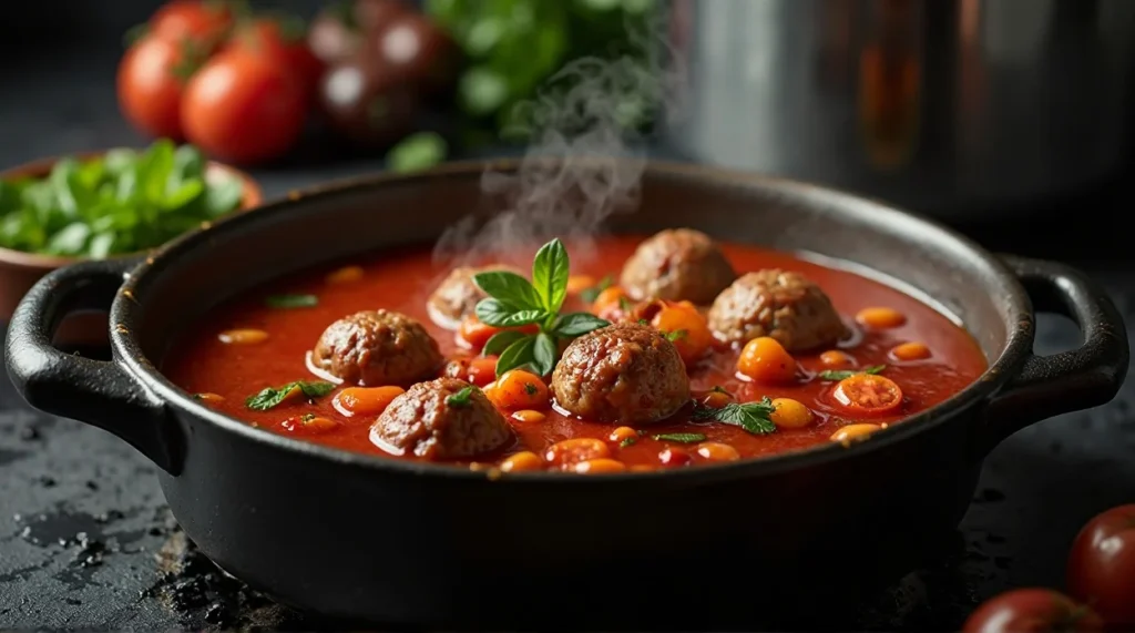 Mexican Albondigas Soup looks