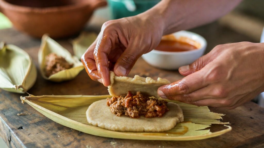 Mexican Tamales making