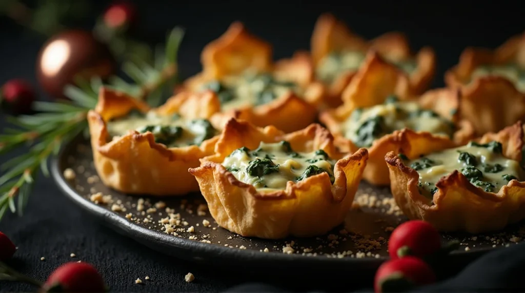 Mini Spinach-Artichoke Phyllo Cups