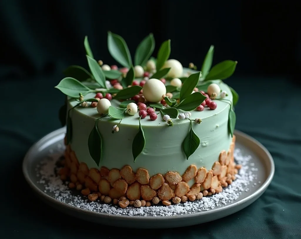 Mistletoe Marzipan Leaves