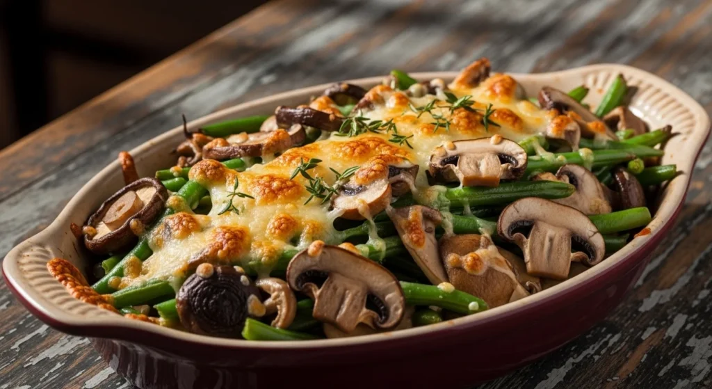 Mushroom Madness Green Bean Casserole