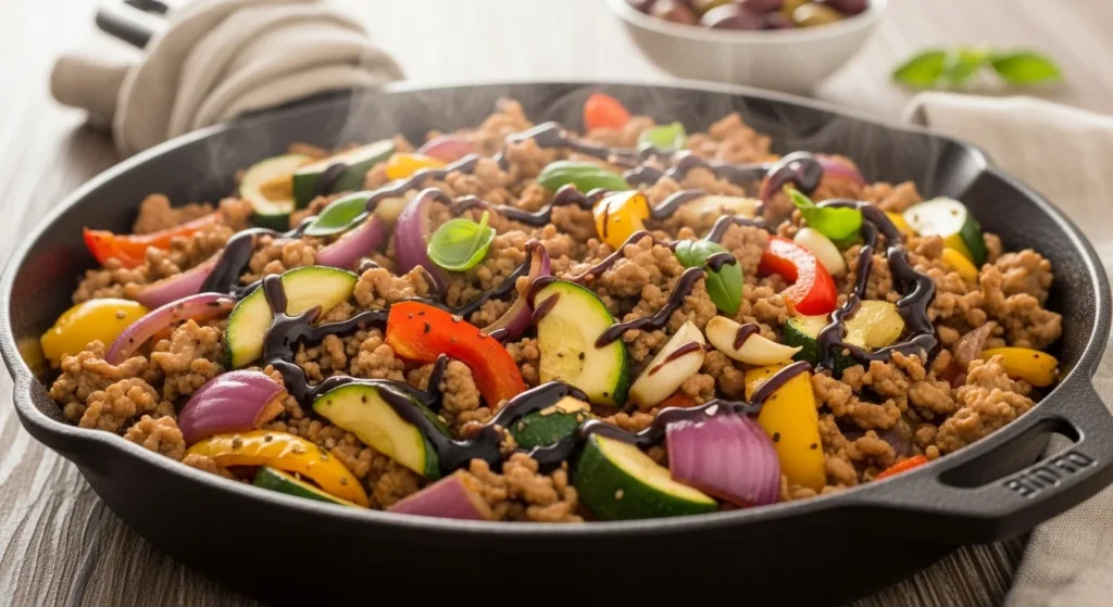 One-Pot Mediterranean Turkey and Veggies