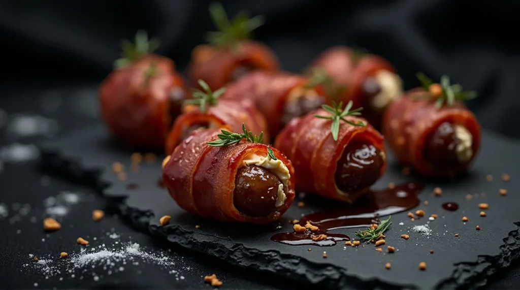 Prosciutto-Wrapped Dates with Goat Cheese