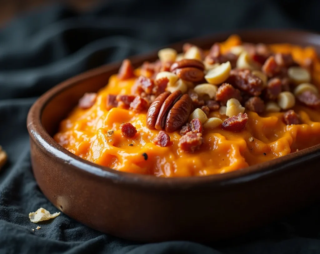 Savory Sweet Potato and Bacon Casserole