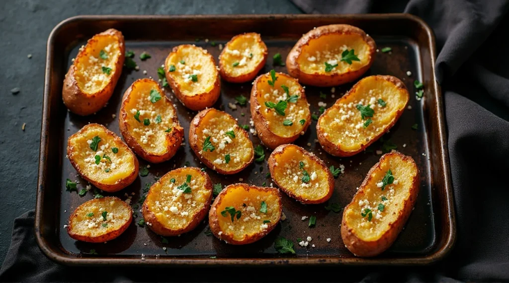 Smashed Potatoes with Parmesan