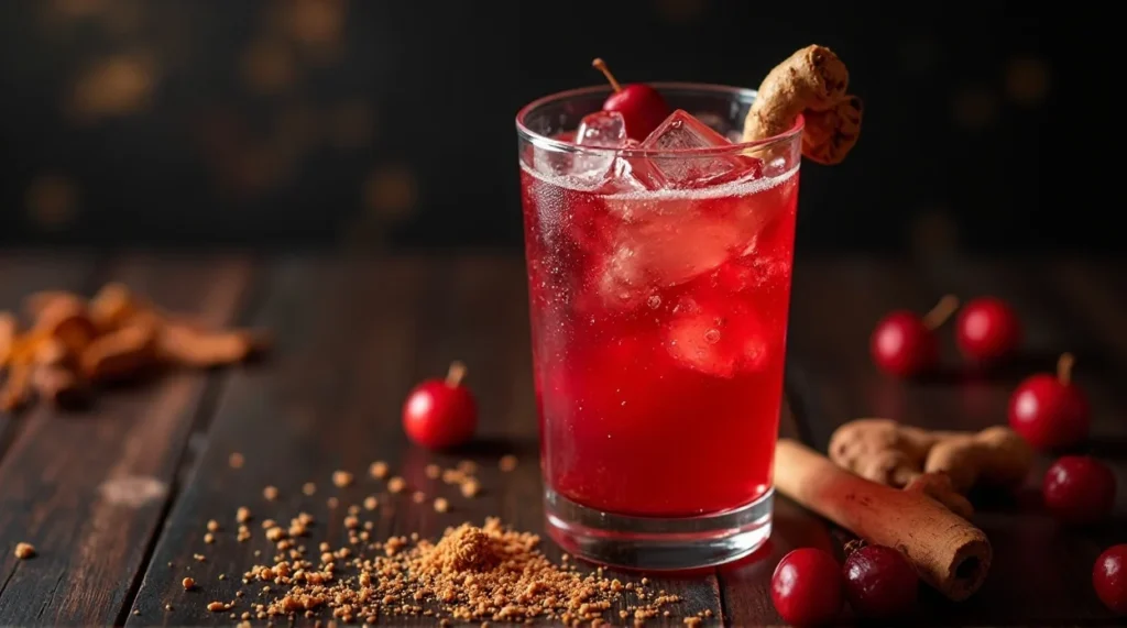 Spiced Cranberry Ginger Mocktail