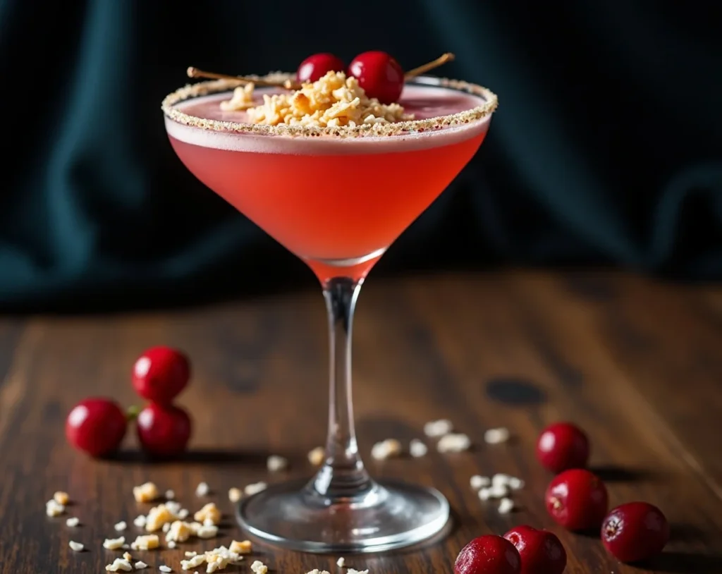 Tropical Coconut Cranberry Lemon Drop Martini