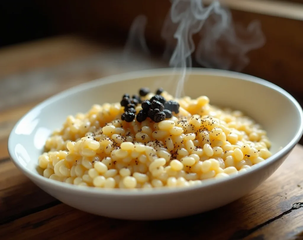Truffle Risotto with a Cheesy Kick