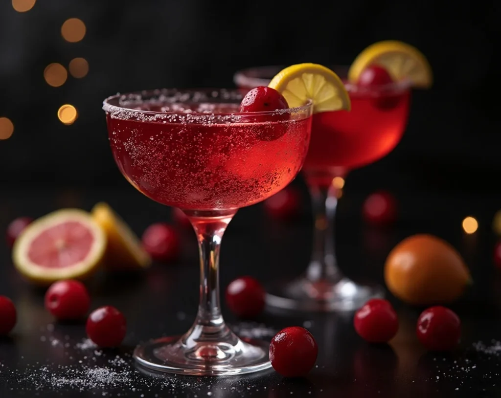 Virgin Non-Alcoholic Cranberry Lemon Drop Martini