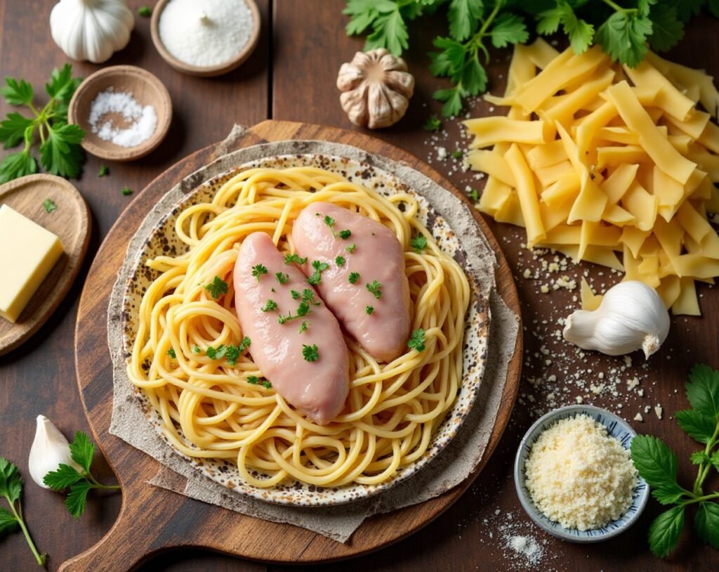 creamy chicken pasta ingredient