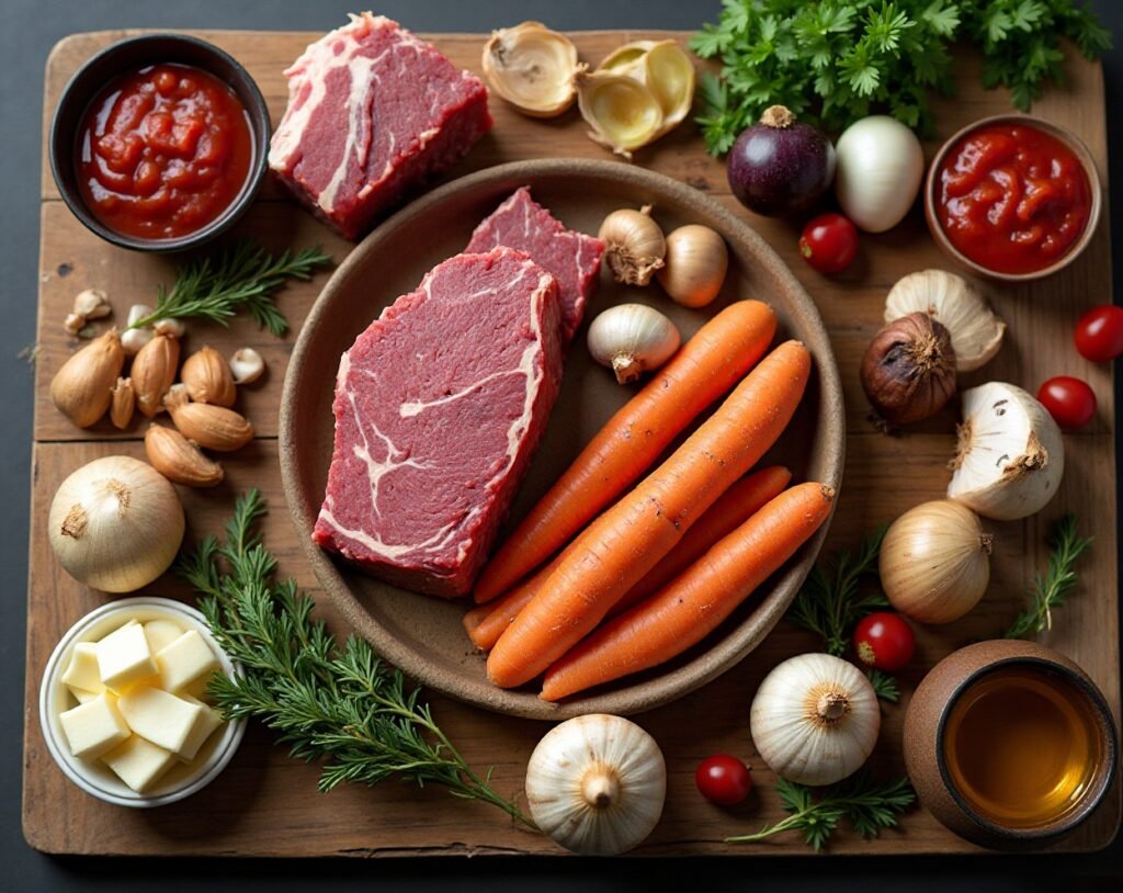 Ultimate Decadent Beef Bourguignon ingredients