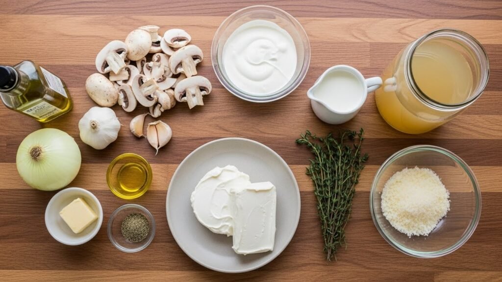 keto cream of mushroom soup ingredients