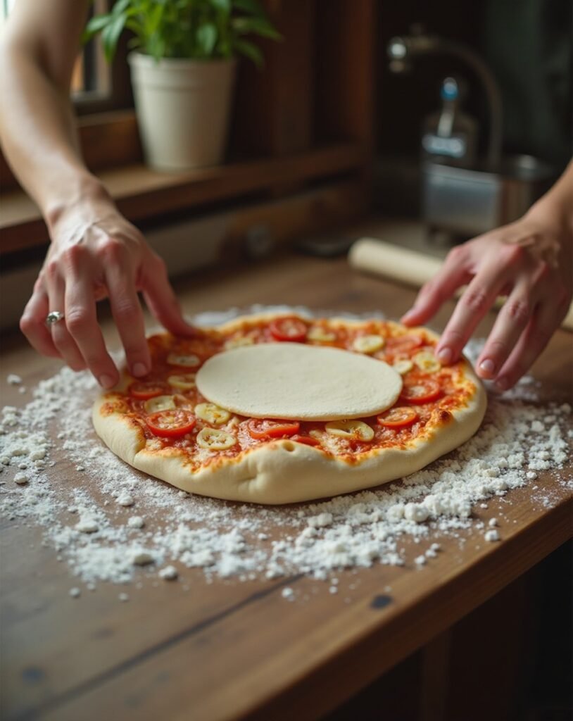 Traditional Margherita Pizza dough making